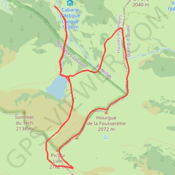 Itinéraire Pic du Lion, distance, dénivelé, altitude, carte, profil, trace GPS