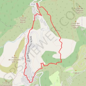 Itinéraire g5, distance, dénivelé, altitude, carte, profil, trace GPS