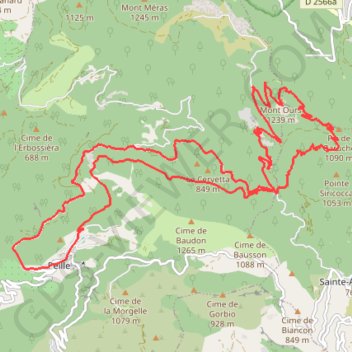 Itinéraire Tour du Mont Ours, distance, dénivelé, altitude, carte, profil, trace GPS