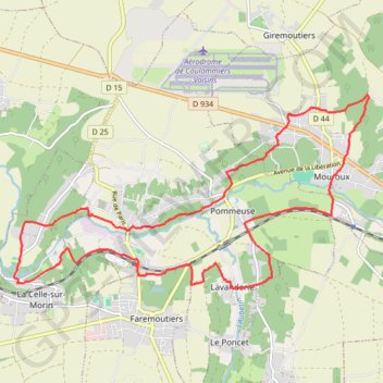 Itinéraire Les rives du Grand Morin, distance, dénivelé, altitude, carte, profil, trace GPS