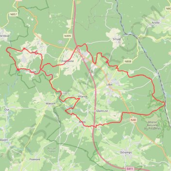 Itinéraire RB Redu, distance, dénivelé, altitude, carte, profil, trace GPS