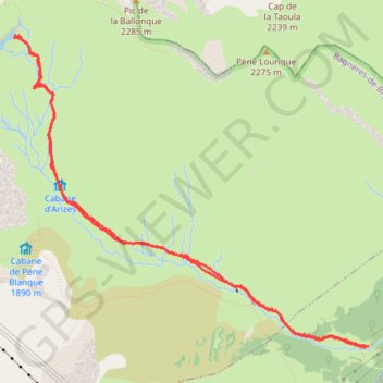 Itinéraire Le lac d'Arizes, distance, dénivelé, altitude, carte, profil, trace GPS