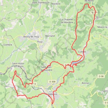 Itinéraire Autour du Lac des Sapins par Saint-Claude-Huissel, distance, dénivelé, altitude, carte, profil, trace GPS