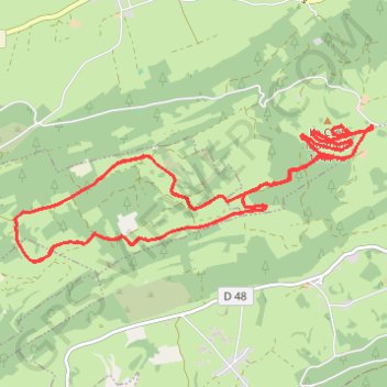 Itinéraire Le Cret Moniot, distance, dénivelé, altitude, carte, profil, trace GPS