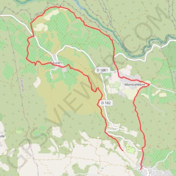 Itinéraire Cesseras le causse de la Coquille retour par Mont-Célèbre, distance, dénivelé, altitude, carte, profil, trace GPS