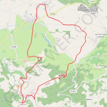 Itinéraire Autour de Goutrens - Le Buenne, distance, dénivelé, altitude, carte, profil, trace GPS