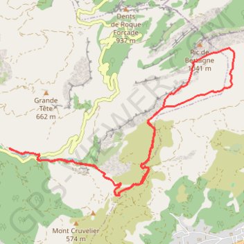 Itinéraire Pic Bertagne, distance, dénivelé, altitude, carte, profil, trace GPS