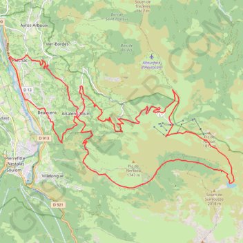 Itinéraire Hautacam - Lac Isaby - La totale - 11094 - UtagawaVTT.com, distance, dénivelé, altitude, carte, profil, trace GPS