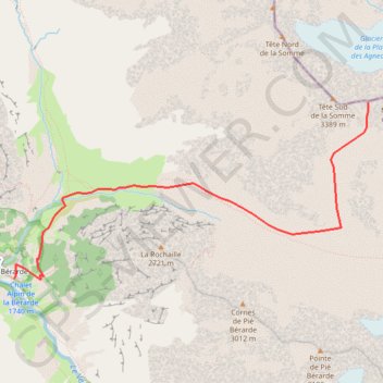 Itinéraire Brèche de la Somme, distance, dénivelé, altitude, carte, profil, trace GPS