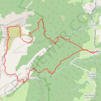Itinéraire Mont Granier circuit depuis Chapareillan, distance, dénivelé, altitude, carte, profil, trace GPS