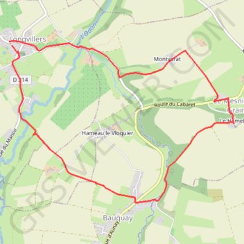 Itinéraire Lonvillers, distance, dénivelé, altitude, carte, profil, trace GPS