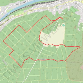 Itinéraire Frouard, distance, dénivelé, altitude, carte, profil, trace GPS