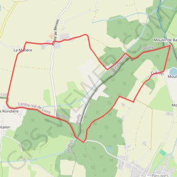 Itinéraire Sentier des Crêtes - Beuxes, distance, dénivelé, altitude, carte, profil, trace GPS