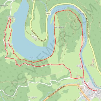 Itinéraire Cabanac, distance, dénivelé, altitude, carte, profil, trace GPS