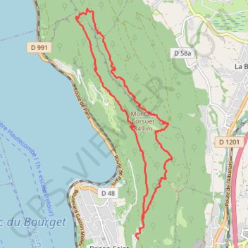 Itinéraire Le Mont de Corsuet, Croix de Meyrieu, distance, dénivelé, altitude, carte, profil, trace GPS