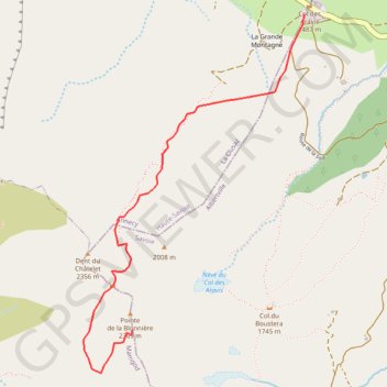 Itinéraire Pointes de la Blonnière, distance, dénivelé, altitude, carte, profil, trace GPS
