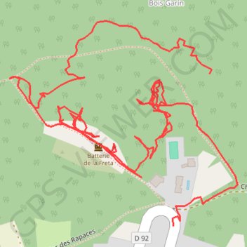 Itinéraire Batterie de la freta, distance, dénivelé, altitude, carte, profil, trace GPS