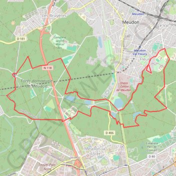 Itinéraire Forêt de Meudon, distance, dénivelé, altitude, carte, profil, trace GPS