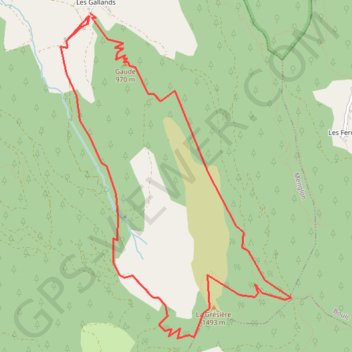 Itinéraire Saint Roman Glandasse, distance, dénivelé, altitude, carte, profil, trace GPS