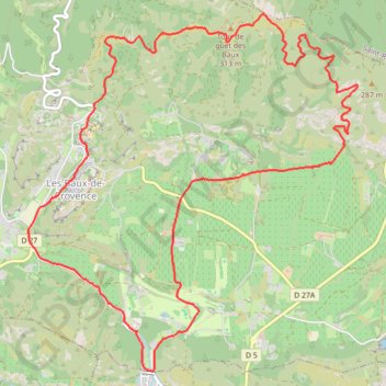 Itinéraire Les Baux - La piste des Lombards, distance, dénivelé, altitude, carte, profil, trace GPS