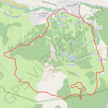 Itinéraire Saint Philippe, distance, dénivelé, altitude, carte, profil, trace GPS