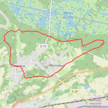 Itinéraire Les Montilles, distance, dénivelé, altitude, carte, profil, trace GPS