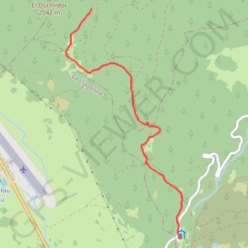 Itinéraire Coll de la Llosa - Coll de la Jacinta - La Llagonne, distance, dénivelé, altitude, carte, profil, trace GPS