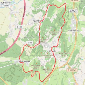 Itinéraire 2014-09-27T10:49:54Z, distance, dénivelé, altitude, carte, profil, trace GPS