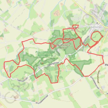 Itinéraire Mont Kemmel - v5, distance, dénivelé, altitude, carte, profil, trace GPS