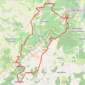 Itinéraire N°23, distance, dénivelé, altitude, carte, profil, trace GPS