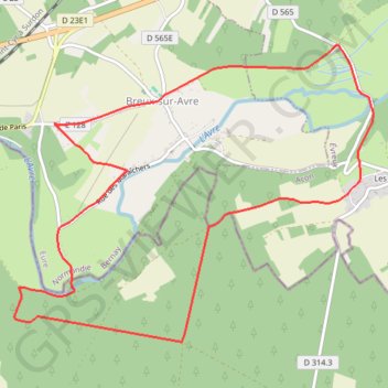 Itinéraire Vallée et Bois - Acon, distance, dénivelé, altitude, carte, profil, trace GPS