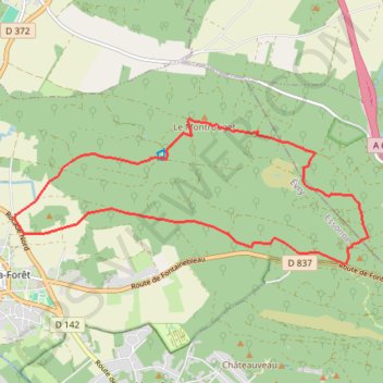 Itinéraire Milly-la-Forêt - Bois Coquibus, distance, dénivelé, altitude, carte, profil, trace GPS