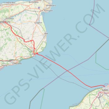 Itinéraire VF-01-1 Via Francigena - 01 part Great Britain, distance, dénivelé, altitude, carte, profil, trace GPS