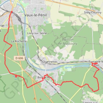 Itinéraire De Melun à Fontaine le Port, distance, dénivelé, altitude, carte, profil, trace GPS