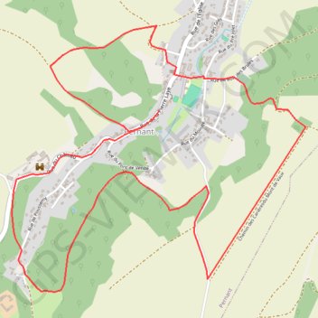 Itinéraire Roc de Pernant, distance, dénivelé, altitude, carte, profil, trace GPS