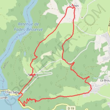 Itinéraire L'église de Comps, distance, dénivelé, altitude, carte, profil, trace GPS