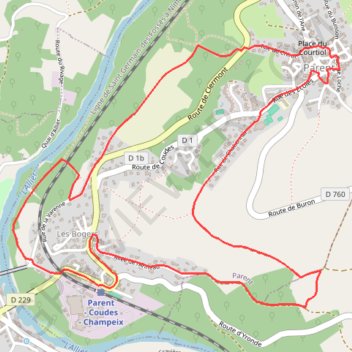 Itinéraire Le Promontoire du Suquet - Parent, distance, dénivelé, altitude, carte, profil, trace GPS