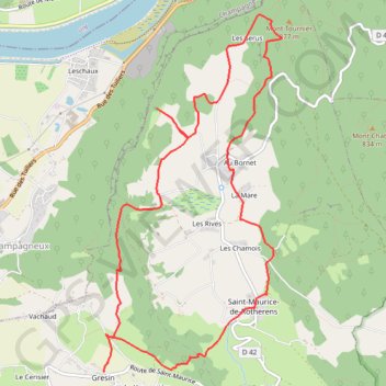 Itinéraire Les balcons de Saint-Maurice de Rotherens, distance, dénivelé, altitude, carte, profil, trace GPS