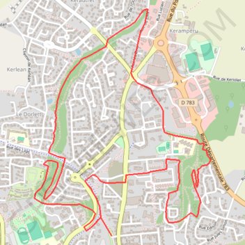 Itinéraire Cornouaille - Concarneau, distance, dénivelé, altitude, carte, profil, trace GPS