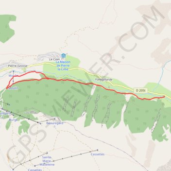 Itinéraire Le Pont de l'Ariane, distance, dénivelé, altitude, carte, profil, trace GPS
