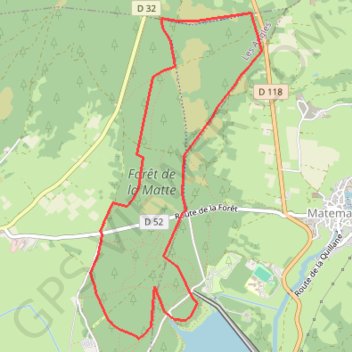 Itinéraire Haut Confluent - La Forêt de la Matte, distance, dénivelé, altitude, carte, profil, trace GPS