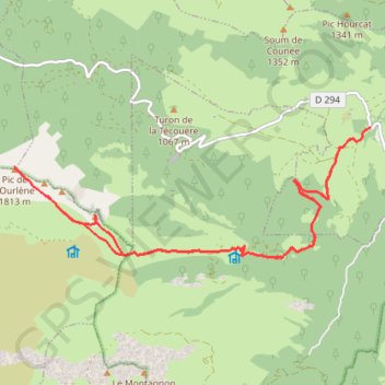Itinéraire rocher aran 1796m ourlene 1813m, distance, dénivelé, altitude, carte, profil, trace GPS