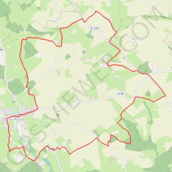 Itinéraire Saint-Georges-du-Rosay - Chemins buissonniers, distance, dénivelé, altitude, carte, profil, trace GPS