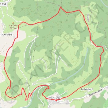Itinéraire Tour de Vatilieu, distance, dénivelé, altitude, carte, profil, trace GPS