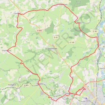 Itinéraire CHAZEMAIS-CHAMBERAT-HURIEL-15968234, distance, dénivelé, altitude, carte, profil, trace GPS