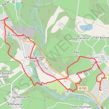 Itinéraire ONmove 500 HRM - 08/02/2020, distance, dénivelé, altitude, carte, profil, trace GPS