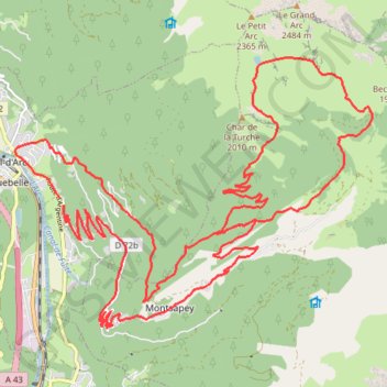 Itinéraire Lac Noir (sous le grand arc), distance, dénivelé, altitude, carte, profil, trace GPS