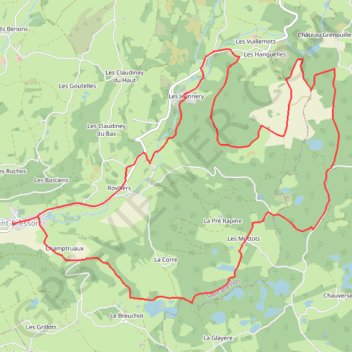 Itinéraire Mille etangs, distance, dénivelé, altitude, carte, profil, trace GPS