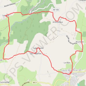 Itinéraire Saint Maurice en G.- Ch. des Puits JP, distance, dénivelé, altitude, carte, profil, trace GPS