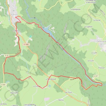 Itinéraire Course Planfoy, distance, dénivelé, altitude, carte, profil, trace GPS